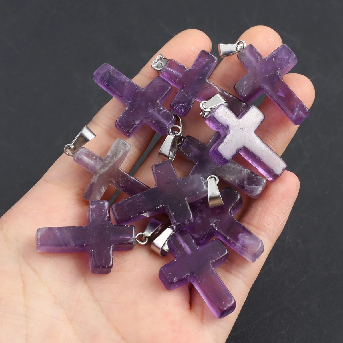 โ๏ธ100% Handmade Crystal Cross Healing Heart (๐๐ก๐๐ ๐๐ฆ๐ข๐ญ๐ก ๐๐๐ง๐๐ฆ๐๐๐)