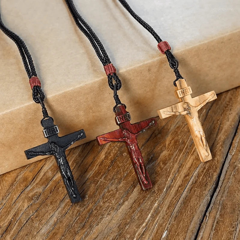 ✝️100% Handmade Jesus Cross Wooden Necklace(𝐉𝐚𝐜𝐤 𝐌𝐢𝐥𝐥𝐞𝐫 𝐇𝐚𝐧𝐝𝐦𝐚𝐝𝐞)