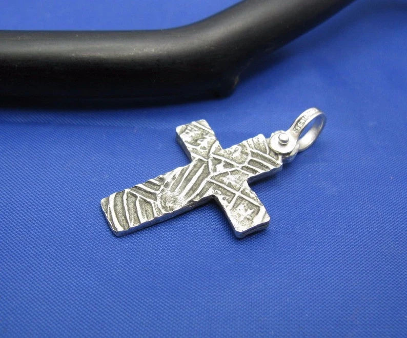 Sterling Silver Unique Artisan Handcrafted Custom Atocha Coin Cross Pendant