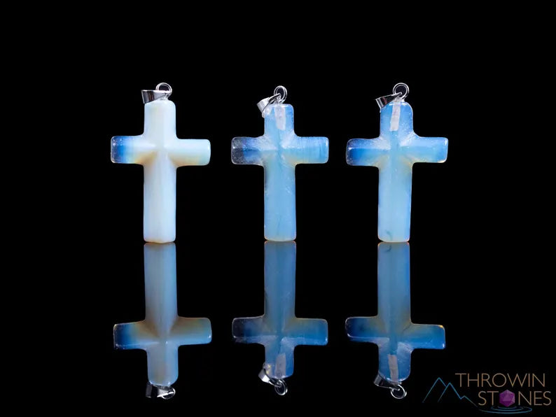 Crystal Cross Pendant - Christian Easter Gifts, Gemstone Handmade Jewelry, E0751
